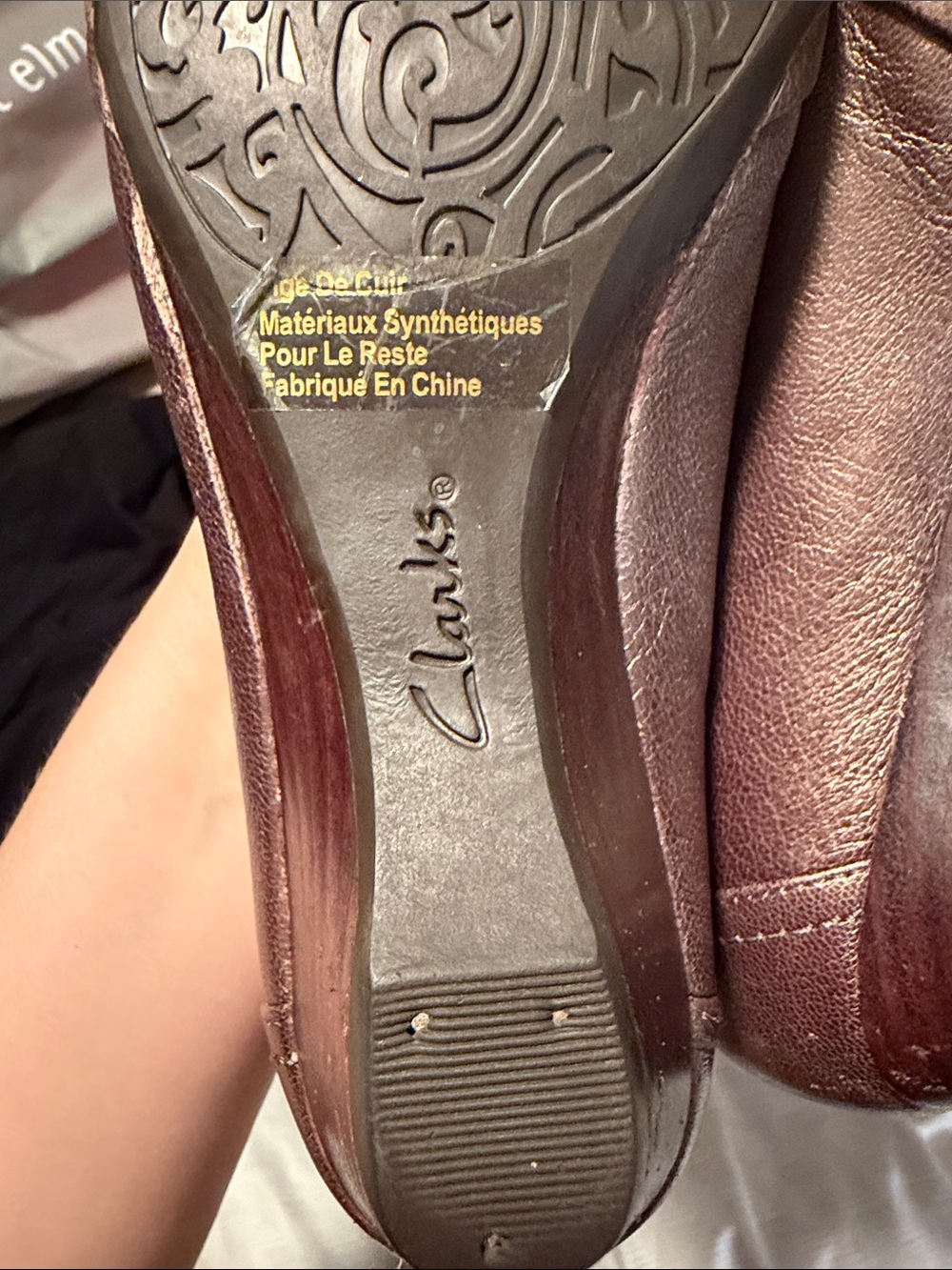 Clark’s Metallic Brown Leather Wedges - 5 - Picture 6 of 6